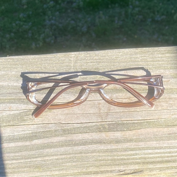 Anne Klein frames wood look with white striped interior AK8049 - Picture 10 of 11